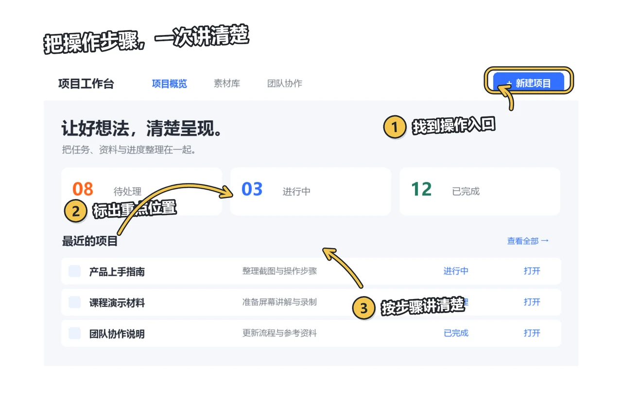 黄色箭头与带轮廓文字搭配的醒目贴纸风格